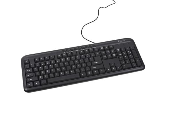 Клавиатура Gembird KB-M-101,  Multimedia 9 кнопок, PS/2, черный