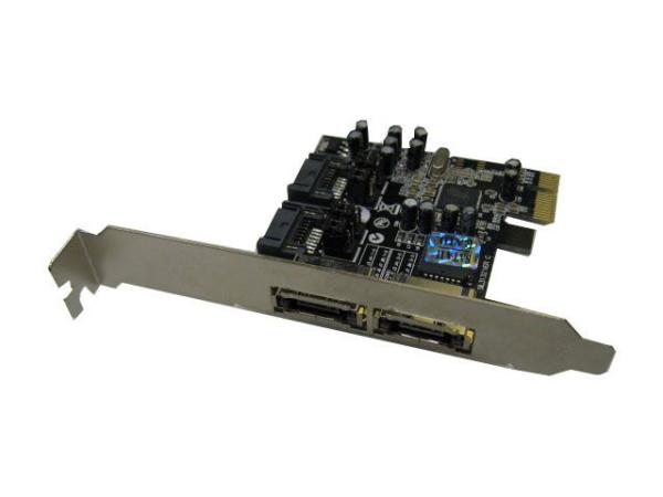 Контроллер SATA/eSATA Espada PCIE002, PCI-Ex1, 2*SATAII, RAID 0 1