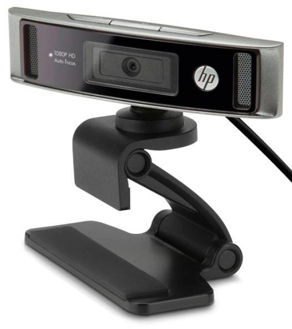 Видеокамера USB2.0 HP HD 4310 Webcam, 1920*1080, до 30fps, крепление на монитор, автофокус, встр. микрофон, черный-серебристый, H2W19A