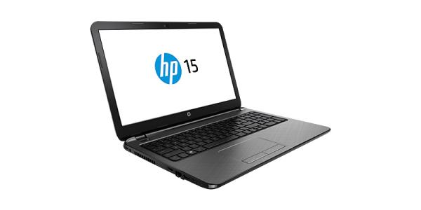 Ноутбук 15" HP 15-g200ur (L1S10EA), AMD E1-2100 1.0 2GB 500GB HD8210 DVD-RW 2USB2.0/USB3.0 LAN WiFi BT HDMI камера SD 2.23кг W8.1 черный