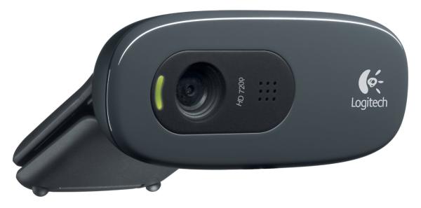 Видеокамера USB2.0 Logitech HD Webcam C270, 1280*720, до 30fps, крепление на монитор, встр. микрофон, черный, 960-000636