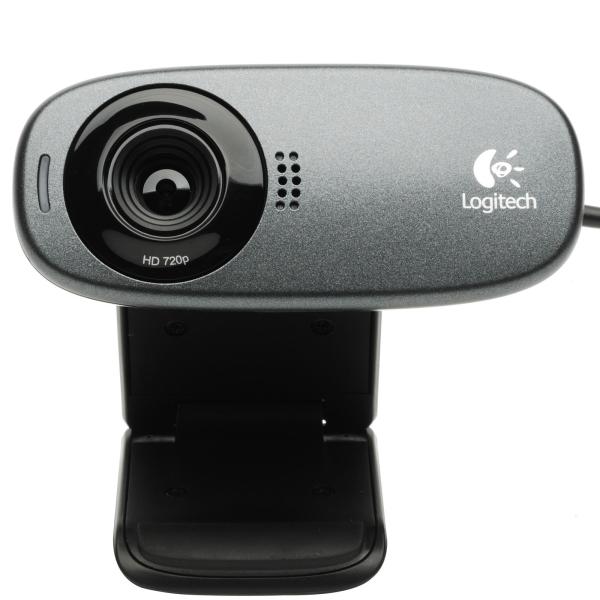 Видеокамера USB2.0 Logitech HD Webcam C310, 1280*720, до 30fps, крепление на монитор, встр. микрофон, черный, 960-000638