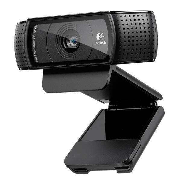 Видеокамера USB2.0 Logitech HD Webcam Pro C920, 1920*1080, до 30fps, крепление на монитор, автофокус, встр. микрофон, черный, 960-000769