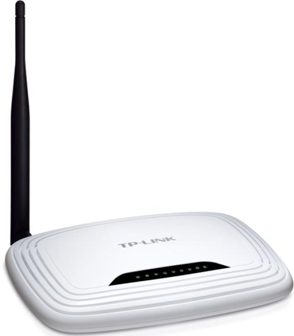 Маршрутизатор WiFi TP-LINK TL-WR740N, 4*RJ45 LAN 100Мбит/с, 1*RJ45 WAN 100Мбит/с, 802.11n 150Мбит/с, 2.4ГГц, VPN-клиент, FireWall