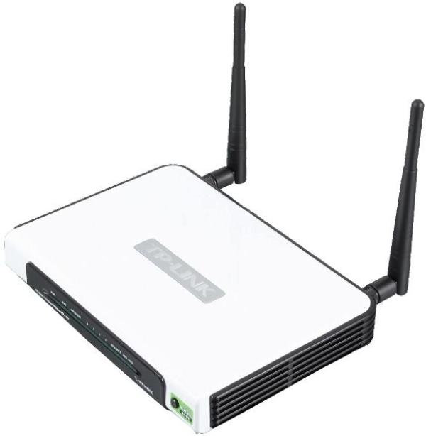 Маршрутизатор WiFi TP-LINK WR1042ND, 4*RJ45 LAN 1Гбит/с, 1*RJ45 WAN 1Гбит/с, 802.11n 300Мбит/с, 2.4ГГц, 1*USB2.0, 2*RP-SMA гнездо, MIMO, VPN-клиент, FireWall