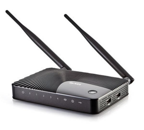 Маршрутизатор WiFi ZyXEL Keenetic Giga II, 4*RJ45 LAN 1Гбит/с, 1*RJ45 WAN 1Гбит/с, 802.11n 300Мбит/с, 2.4ГГц, 2*USB2.0, 3G/4G, принт-сервер, 2*RP-SMA гнездо