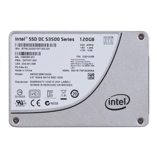 Накопитель SSD 2.5" SATA  120GB Intel S3500 SSDSC2BB120G401, MLC, 445/135MB/s