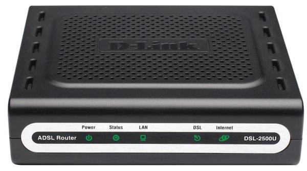 Маршрутизатор D-Link DSL-2500U/BA/D4B/D4A(BRС/D/BRS/BRU/D), 1*RJ45 LAN 100Мбит/с, 1*RJ11 ADSL2+, Annex A/M/L, сплиттер, Firewall