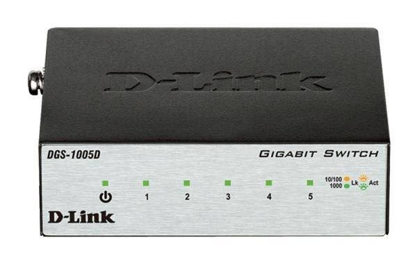 Коммутатор неуправляемый D-Link DGS-1005D/H2A/H2B(G2/G2A), 5*RJ45 LAN 1Гбит/с