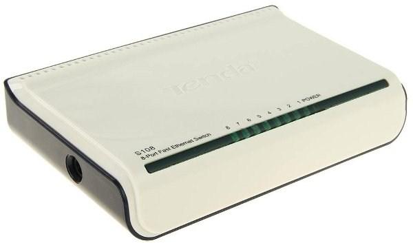 Коммутатор неуправляемый Tenda S108, 8*RJ45 LAN 100Мбит/с