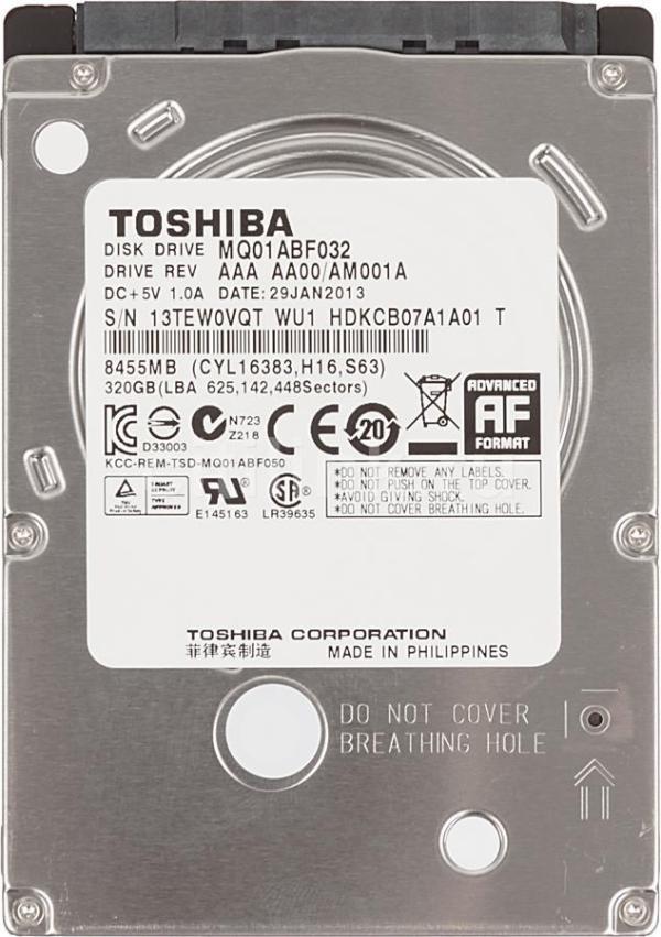 Жесткий диск 2.5" SATA  320GB Toshiba MQ01ABF032, SATAIII, 5400rpm, 8MB cache