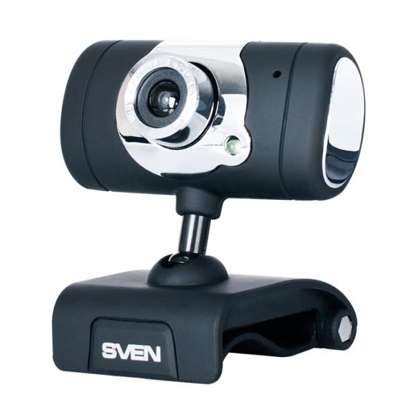 Видеокамера USB2.0 Sven IC-525, 1280*960, до 30fps, крепление на монитор, встр. микрофон, черный