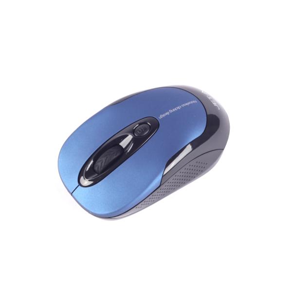 Мышь беспроводная оптическая JETAccess Comfort OM-U30G, USB, 4 кнопки, колесо, FM 10м, 1600/800dpi, бесшумные кнопки, 1*AAA, для ноутбука, синий