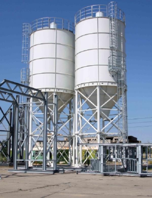 Силосные емкости (Силосы) и от 50 до 1400 тонн и прирельсовые склады хранения цемента