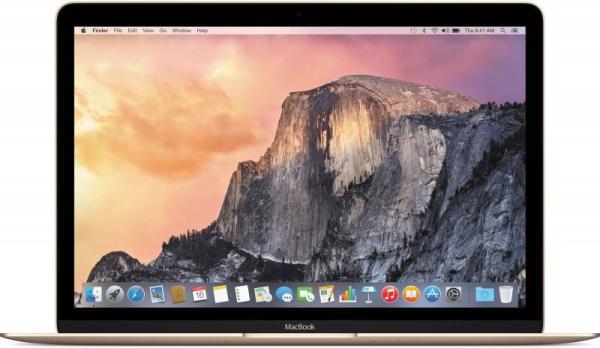 Ноутбук 12" Apple Macbook MK4M2RU/A, Core M 1.1 8GB 256GB SSD 2304*1440 iHD5300 USB-C WiFi BT камера подсветка клавиатуры 0.92кг MacOS X золотой