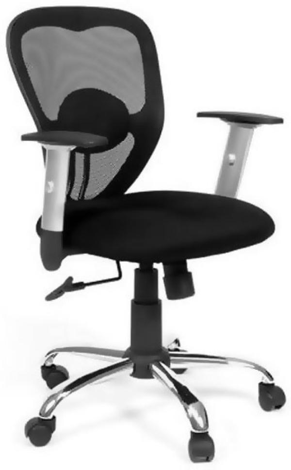 Кресло Chairman CH 451 TW-11, черный, спинка-ткань-сетка, механизм качания TG, эргономичное, Т-образные подлокотники, регулируемые по высоте, крестовина - хром, регулировка высоты- газлифт, до 100кг
