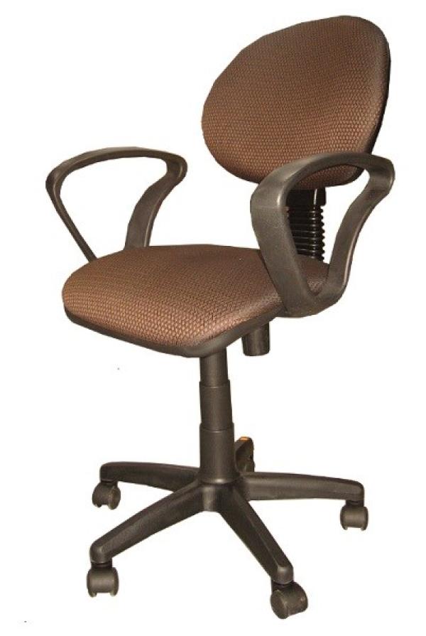 Кресло Chairman CH 682 JP 2012, коричневый, механизм качания BS, закругленные подлокотники, крестовина - пластик, регулировка высоты сиденья - газлифт, до 100кг