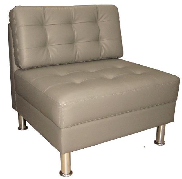 Кресло Markiz, серый, кожзаменитель Dollaro 515 long life, каркас-металл, 780*828*750мм