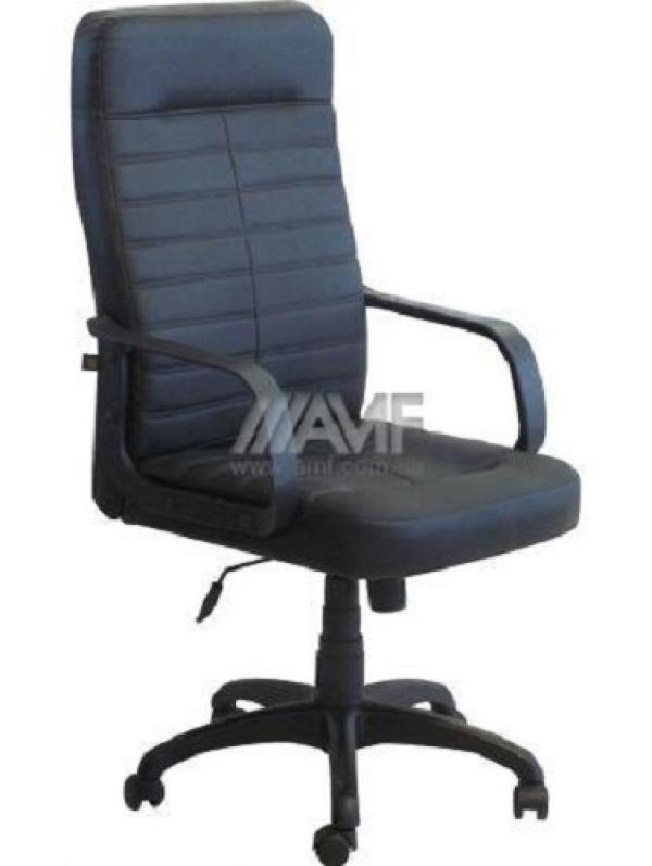 Кресло AMF Ледли, черный, кожзаменитель скаден, механизм качания TG, закругленные подлокотники, крестовина - пластик, регулировка высоты сиденья- газлифт, до 90кг