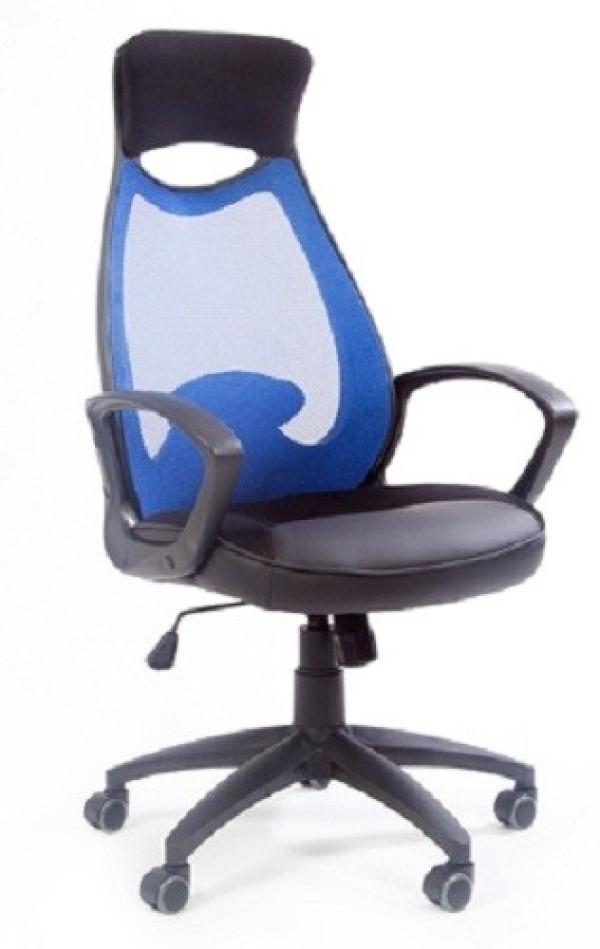 Кресло Chairman CH 840 DW02/SW01, голубой, акрил, ткань-сетка, механизм качания TG, закругленные подлкотники, пластик-черный, крестовина-пластик, регулировка высоты сиденья-газлифт, до 120кг