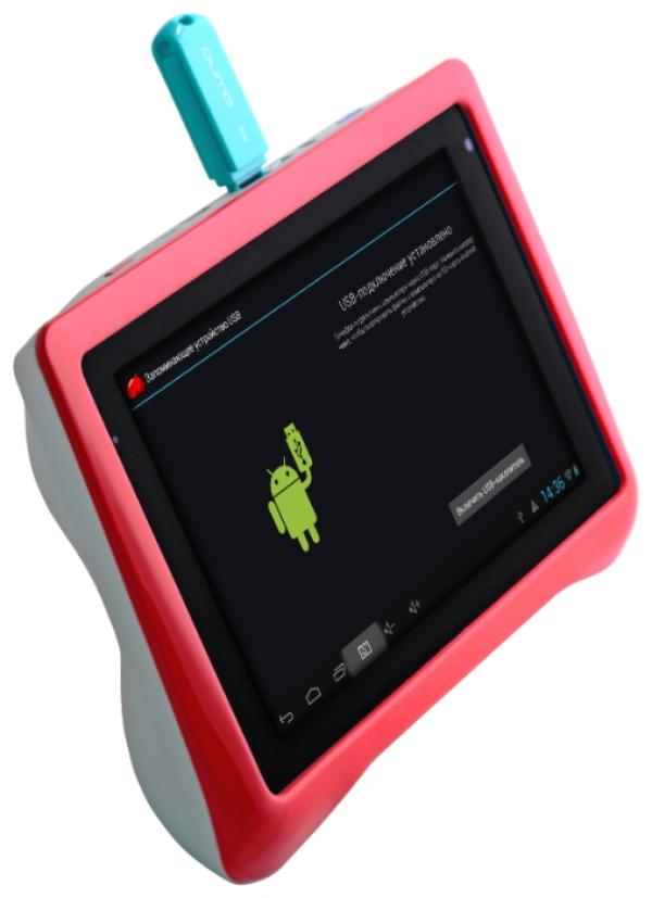 Планшет  7" QUMO Kids Tab, 1024*600, Rockchip 1.5ГГц, 16GB, GPS, BT, WiFi, SD-micro/SDHC-micro, MiniHDMI, 2 камеры 2/0.3Мпикс, Android 4.1, 209*137*40мм 410г, 6ч, красный