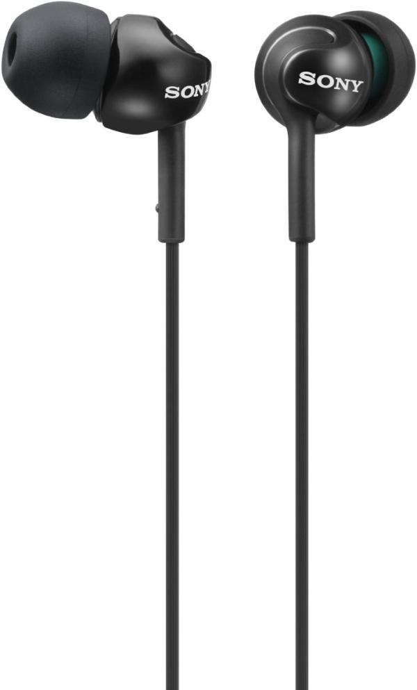 Наушники проводные вставные Sony MDR-EX110LPB, 5..24000Гц, кабель 1.2м, MiniJack, позолоченные контакты, черный