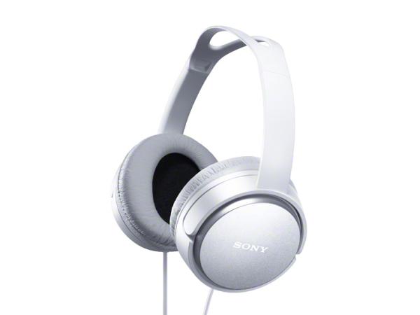 Наушники проводные дуговые закрытые Sony MDR-XD150W, 12..22000Гц, кабель 2м, MiniJack, позолоченные контакты, динамические, белый