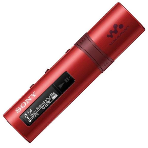 Плеер MP3 Флэш Sony Walkman NWZ-B183FR, ЖК, 4GB, USB, запись аудио, FM радио, диктофон, аккумулятор, 20ч, 84.8*23.6*15.3мм 30г, красный