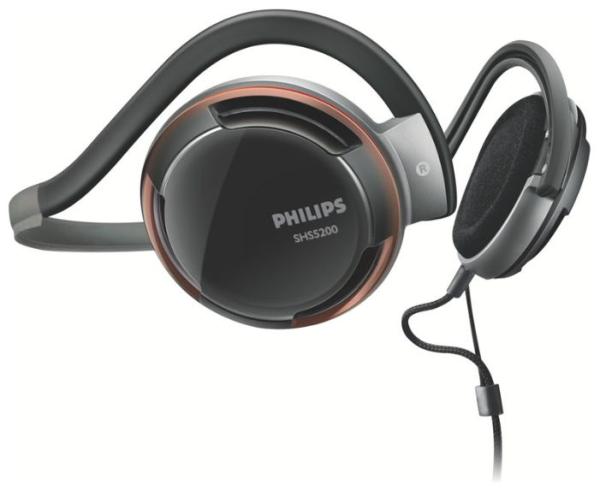 Наушники проводные затылочные открытые Philips SHS5200, 12..24000Гц, кабель 1.5м, MiniJack, позолоченные контакты, динамические, серый