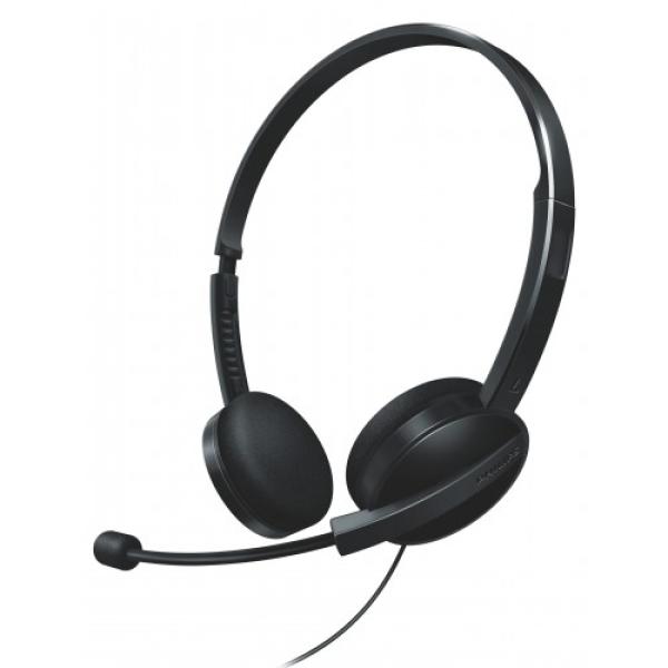 Наушники с микрофоном проводные дуговые открытые Philips SHM3560/10, 20..20000Гц, кабель 2м, 2*MiniJack, регулятор громкости, черный