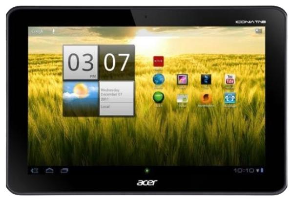 Планшет 10.1" Acer Iconia Tab A200 (XE.H8QEN.003), 1280*800, ARM 1ГГц, 16GB, GPS, BT, WiFi, SD-micro, камера 2Мпикс, Android 4.0, 260*175*70мм 720г, темно-серый