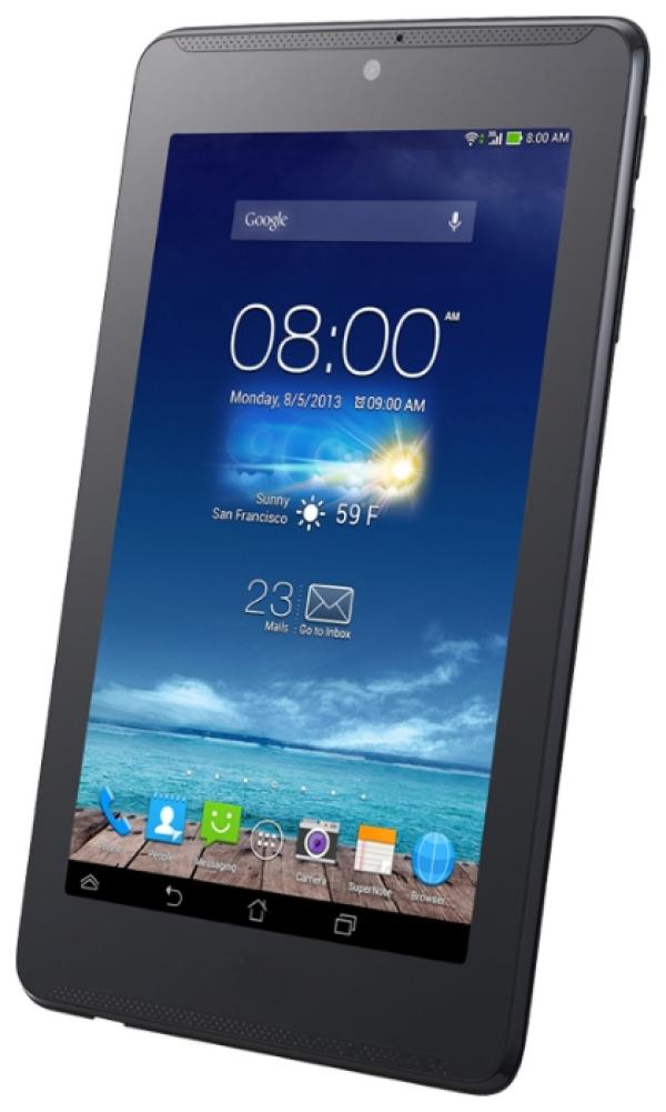Планшет  7" ASUS Fonepad 7 (ME372CG), 1280*800, Intel 1.6ГГц, 16GB, 3G, GSM, GPS, BT, WiFi, SD-micro, 2 камеры 5/1.2Мпикс, Android 4.2, 120*197*11мм 340г, 10ч, черный