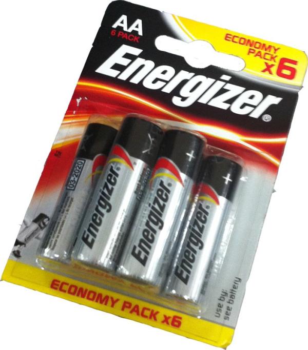 Батарейка AA (LR6) алкалиновая Energizer Base / Classic / Max BC6, 1.5В, 1шт.
