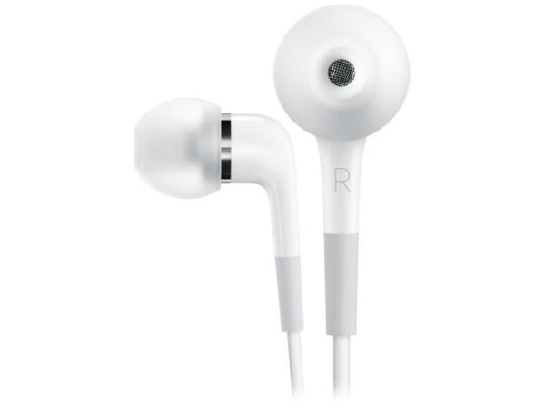 Наушники с микрофоном проводные вставные Apple In-Ear Headphones with Remote and Mic MA850, 5..21000Гц, 1.65м, MiniJack, регулятор громкости, белый