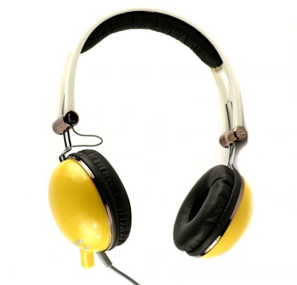 Наушники с микрофоном проводные дуговые закрытые Cosonic CD-668MV, 20..22000Гц, кабель 2.2м, 2*MiniJack, регулятор громкости, желтый