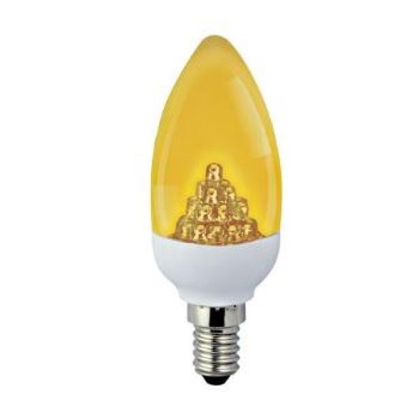 Лампа E14 светодиодная цветная Ecola C4CY21ELC, 2.1Вт, 2700К, 220В, 30000ч, желтая свеча