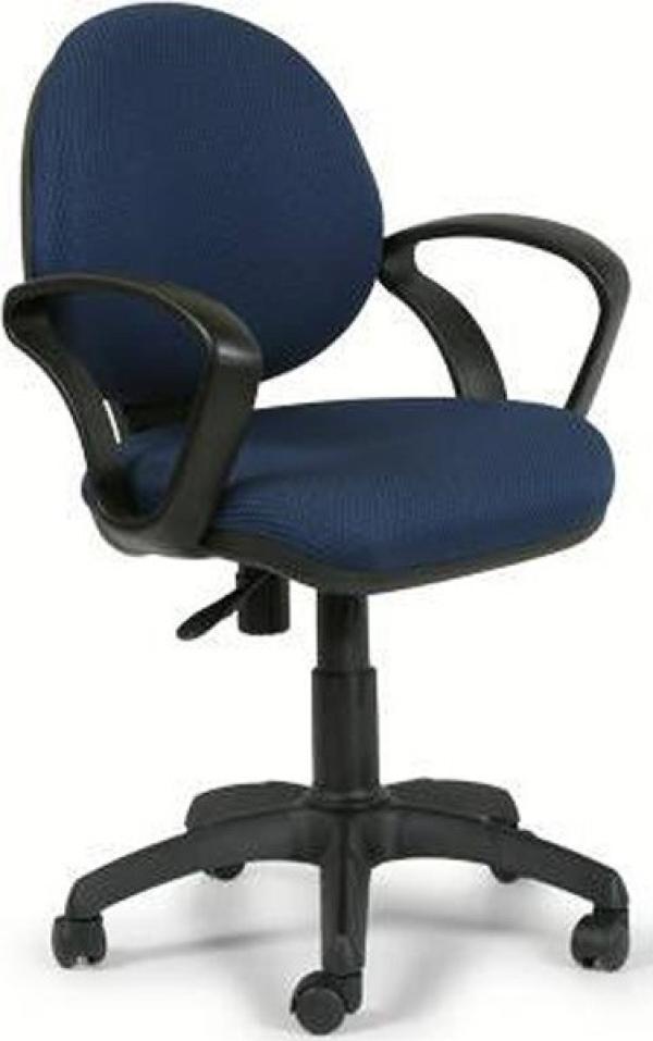 Кресло Chairman CH 682 JP 15-3, черно-голубой, пружинный механизм постоянной поддержки спины BS, закругленные подлокотники, крестовина - пластик, регулировка высоты сиденья - газлифт, до 100кг