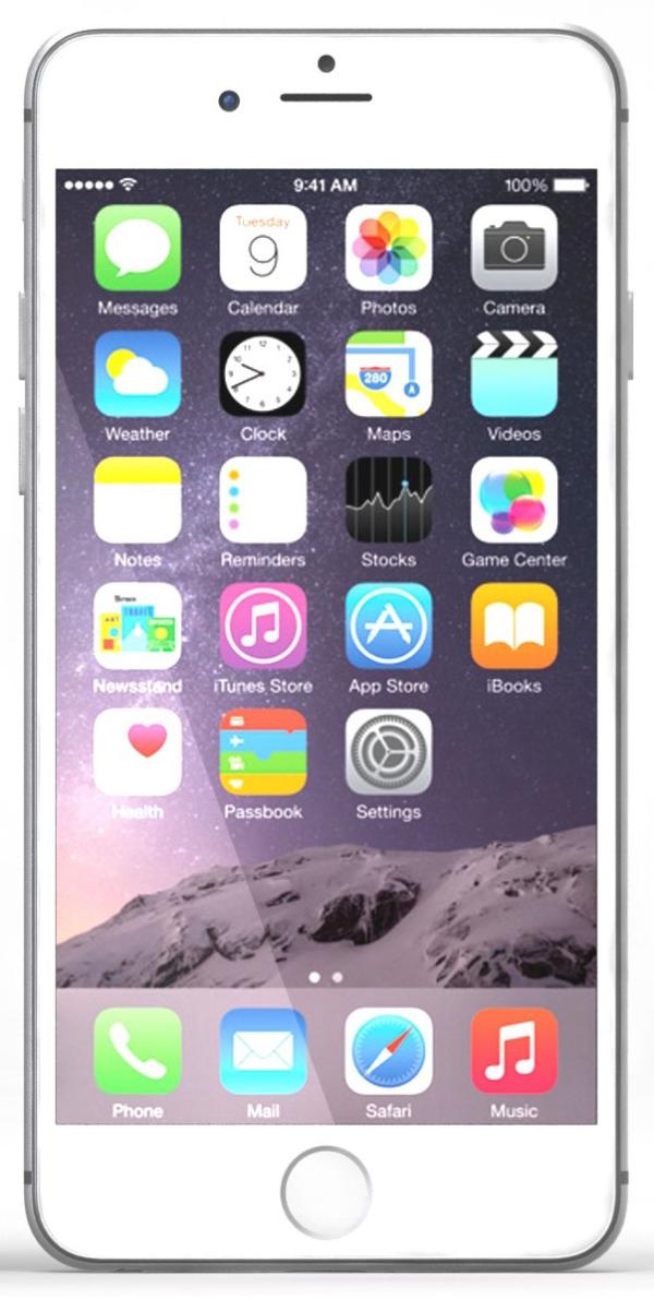 Смартфон Apple iPhone 6 Plus (MGA92RU/A), 2*1.4ГГц, 16GB, 5.5" 1920*1080, GSM/3G/4G, GPS, BT, WiFi, NFC, G-sensor, 2 камеры 8/1.2Мпикс, 77.8*158.1*7.1мм 172г, 384/24ч, серебристый