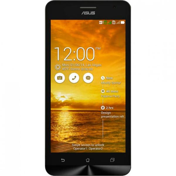 Смартфон ASUS ZenFone 5 (A500KL), 4*1.2ГГц, 16GB, 5" 1280*720, SD-micro/SDHC-micro, 4G/3G, GPS, BT, WiFi, G-sensor, радио, 2 камеры 8/2Мпикс, 72.8*148.2*10.3мм 145г, Android 4.4, белый