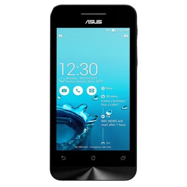 Смартфон 2*sim ASUS ZenFone 4 (A400CG-1D358RUS), 2*1.2ГГц, 8GB, 4" 800*480, SD-micro/SDHC-micro, GSM/3G, GPS, BT, WiFi, G-sensor, радио, 2 камеры 5/0.3Мпикс, Android 4.3, 61.4*124.4*12.3мм 115г, синий