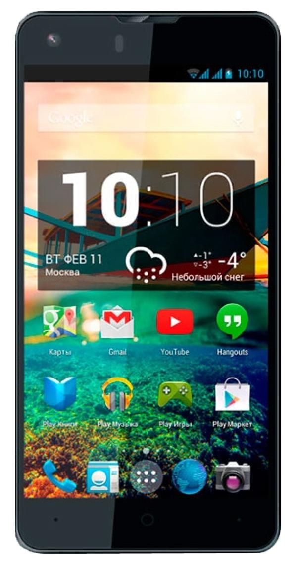 Смартфон 2*sim Highscreen Omega Prime S, 4*1.2ГГц, 8GB, 4.7" 1280*720, SD-micro/SDHC-micro, GSM/3G, GPS, BT, WiFi, G-sensor, радио, 2 камеры 8/2Мпикс, Android 4.3, 67.2*135.8*72мм 100г, черный