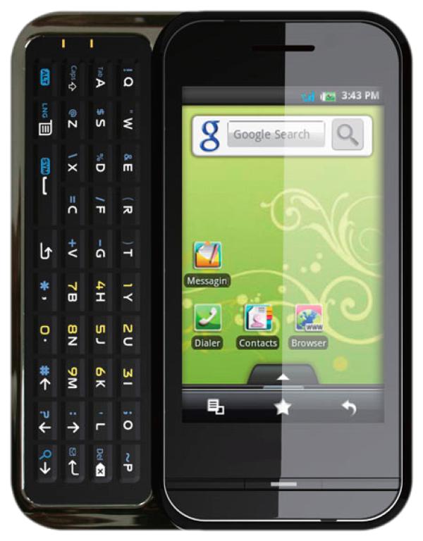 Смартфон Highscreen Zeus, 1*528МГц, 512MB, 3.2" 400*240, SD-micro, GSM, BT, WiFi, QWERTY, камера 3Мпикс, Android 1.5, 55*110*15мм 125г, 400/8ч, черный