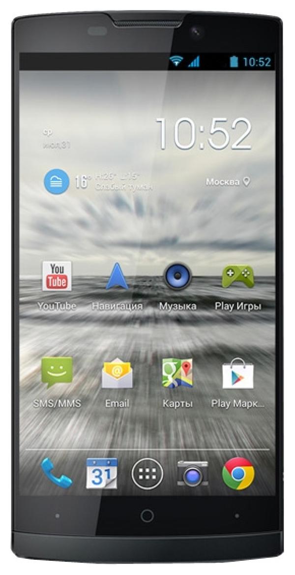 Смартфон 2*sim Highscreen Boost II, 4*1.2ГГц, 4GB, 5" 1280*720, SD-micro/SDHC-micro, GSM/3G, GPS, BT, WiFi, G-sensor, радио, 2 камеры 8/2Мпикс, Android 4.1, 69*140*10мм 151г, черный