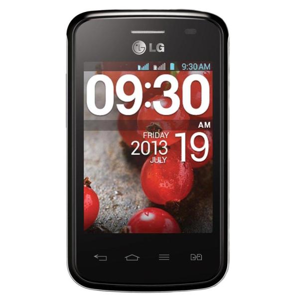 Смартфон 2*sim LG Optimus L1 II Dual (E420), 1*1ГГц, 4GB, 3" 320*240, SD-micro, GSM/3G, GPS, BT, WiFi, G-sensor, радио, камера 2Мпикс, Android 4.1, 59*103*13мм 105г, 570/7.8ч, черный