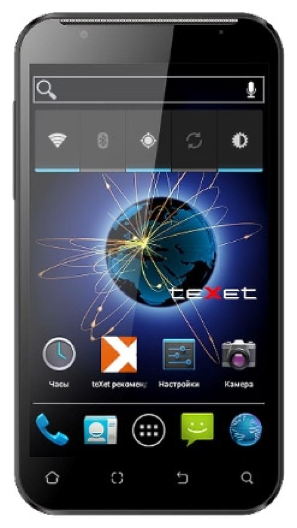 Смартфон 2*sim teXet TM-5204, 1*1ГГц, 4GB, 5.3" 800*480, SD-micro, GSM/3G, GPS, BT, WiFi, G-sensor, радио, 2 камеры 5/0.3Мпикс, Android 4.0, 80*144*12мм 213г, 700/15ч, черный
