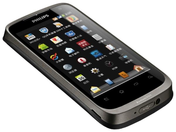 Смартфон 2*sim Philips Xenium (w632), 800МГц, 180MB, 3.8" 800*480, SD-micro, GSM/3G, GPS, BT, WiFi, радио, камера 5Мпикс, Android 2.3, 63*123*14мм 165г, 850/10ч, черный-серый