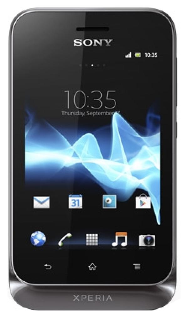 Смартфон 2*sim Sony Xperia TIPO Dual (ST21i2), 800МГц, 2.9GB, 3.2" 480*320, SD-micro, GSM/3G, GPS, BT, WiFi, G-sensor, радио, 3.2Мпикс, Zoom 4x, Android 4.0, 57*103*13мм 99г, 350/5ч, черный
