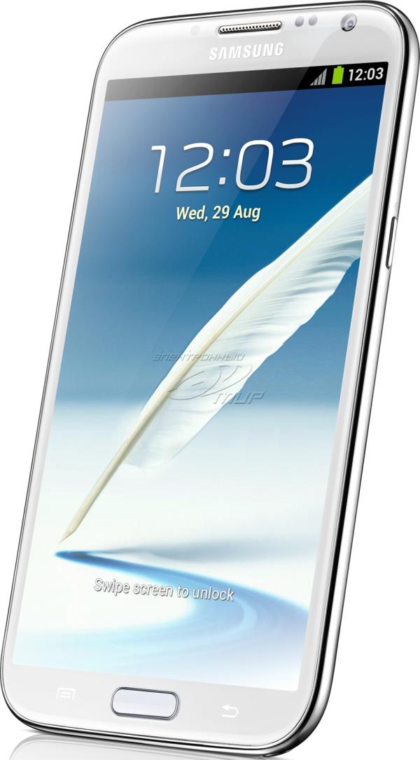 Смартфон Samsung Galaxy Note 2 N7100, 1.6ГГц, 16GB, 5.5" 1280*720, SD-micro, GSM/3G, GPS, BT, WiFi, G-sensor, радио, 2 камеры 8/1.9Мпикс, Android 4.1, 81*151*9мм 180г, 890/16ч, белый