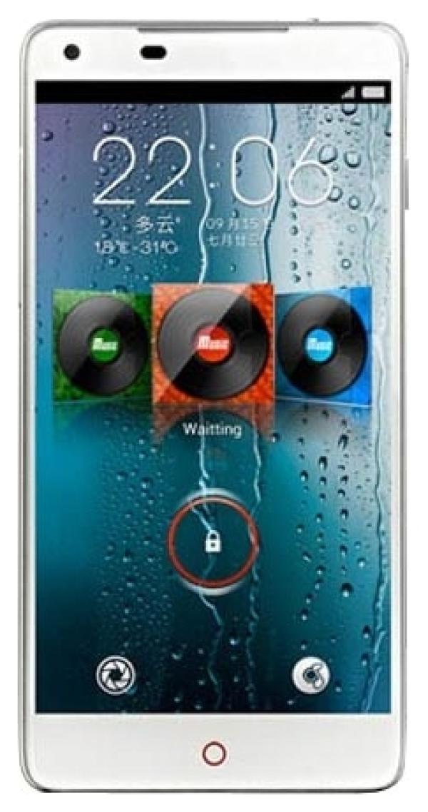 Смартфон ZTE Nubia Z5, 4*1.5ГГц, 32GB, 5" 1920*1080, GSM/3G, GPS, BT, WiFi, NFC, G-sensor, радио, 2 камеры 13/2Мпикс, Android 4.1, 68*138*8мм 126г, 600/7ч, черный