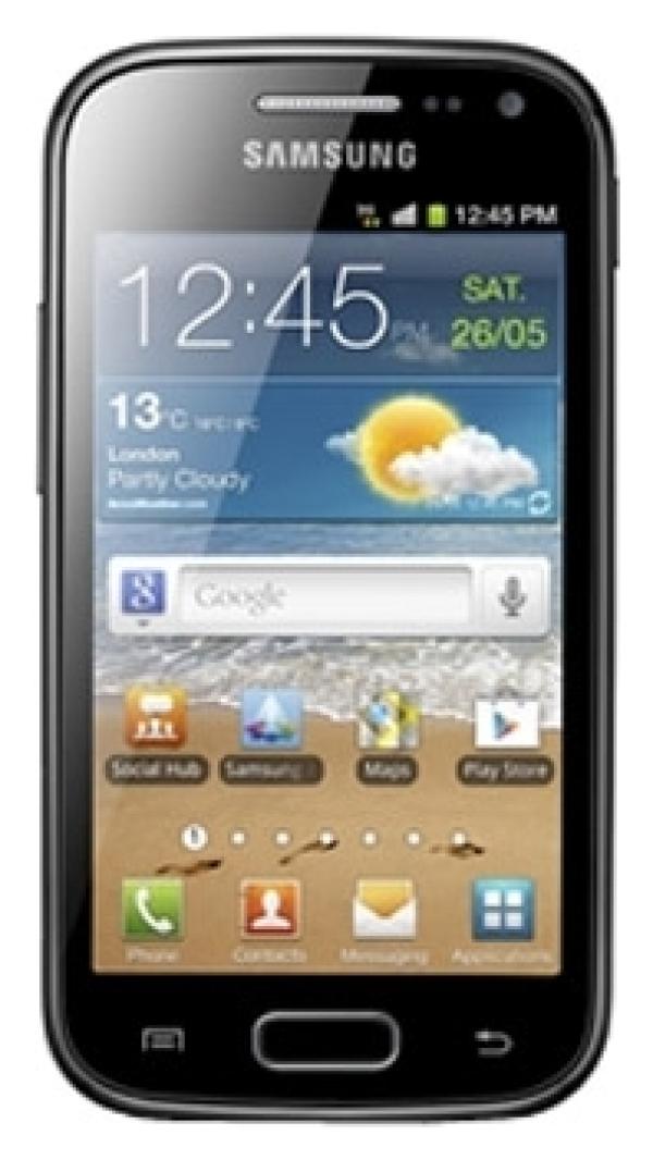 Смартфон Samsung Galaxy Ace 2 (GT-I8160OKASER), 2*800МГц, 4GB, 3.8" 800*480, SD-micro, GSM/3G, GPS, BT, WiFi, G-sensor, радио, 2 камеры 5/0.3Мпикс, Android 2.3, 62*118*11мм 119г, 640/16ч, черный
